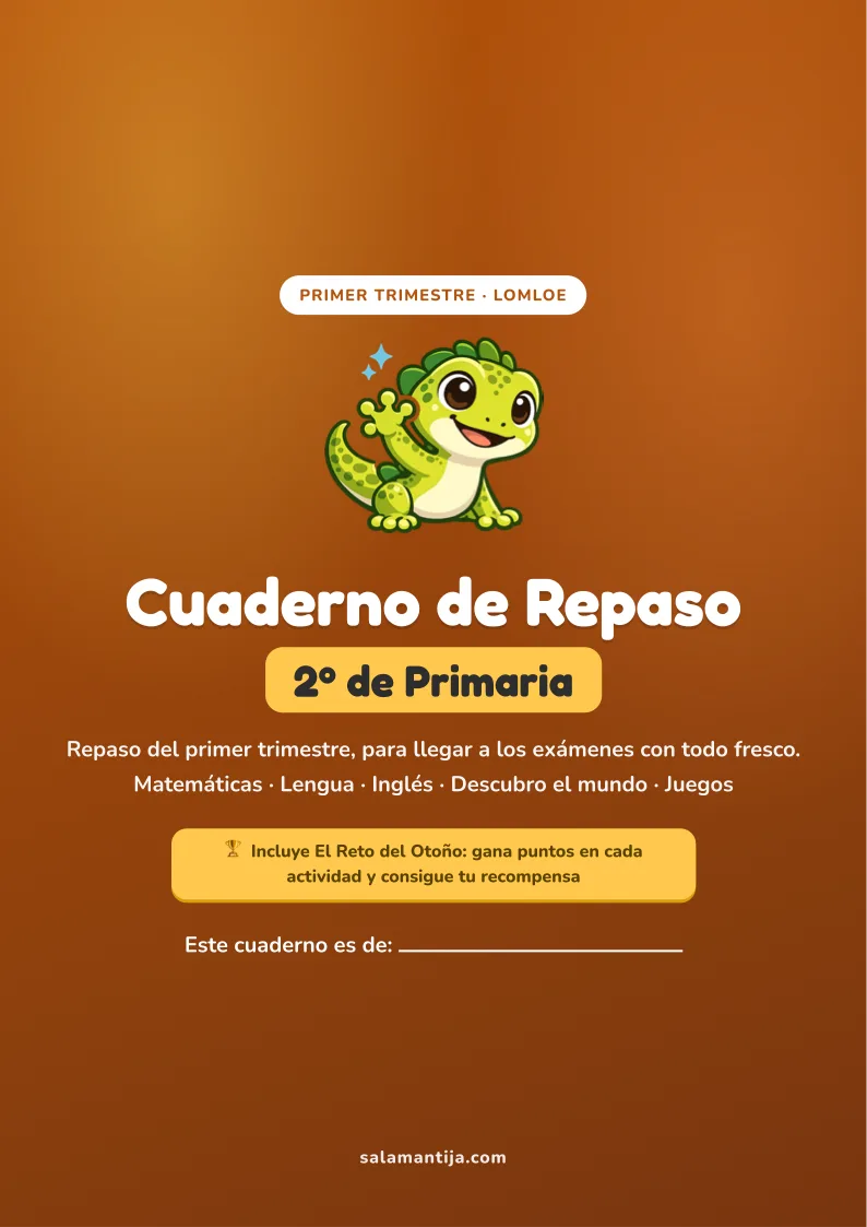 Preview del Cuaderno de Repaso del Primer Trimestre de 2º de Primaria — cover