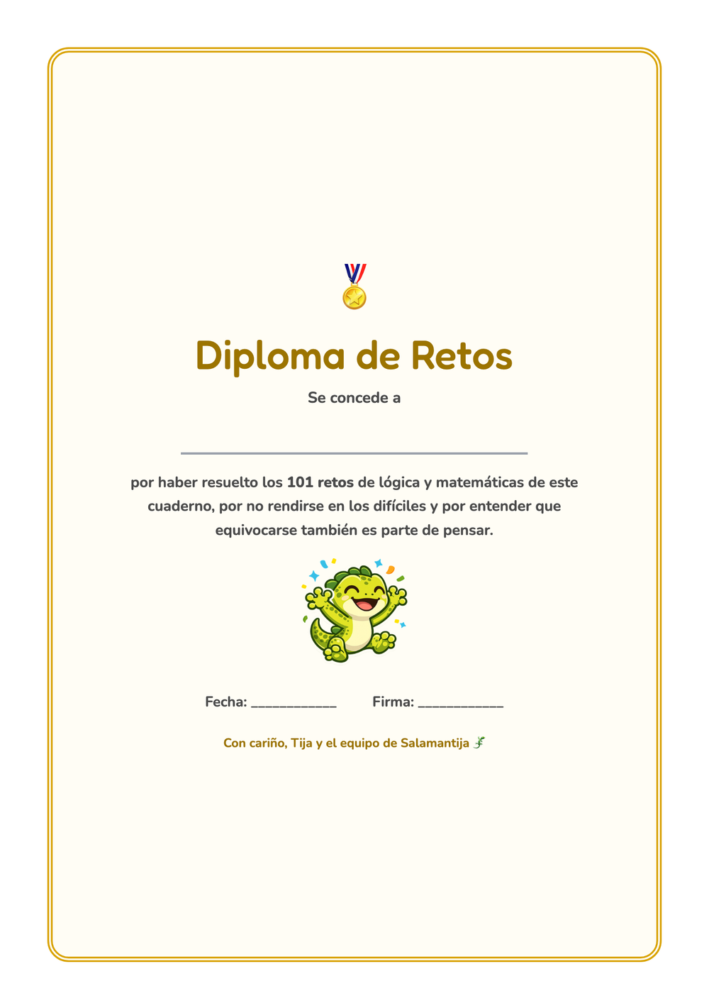 Diploma final del cuaderno de retos