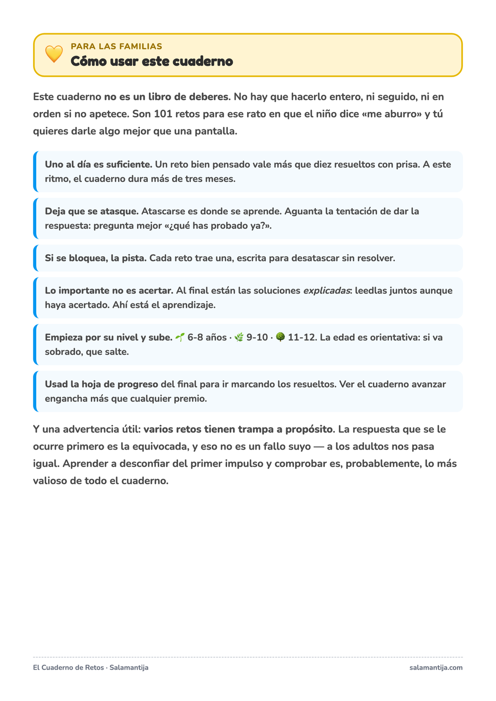 Guía para las familias