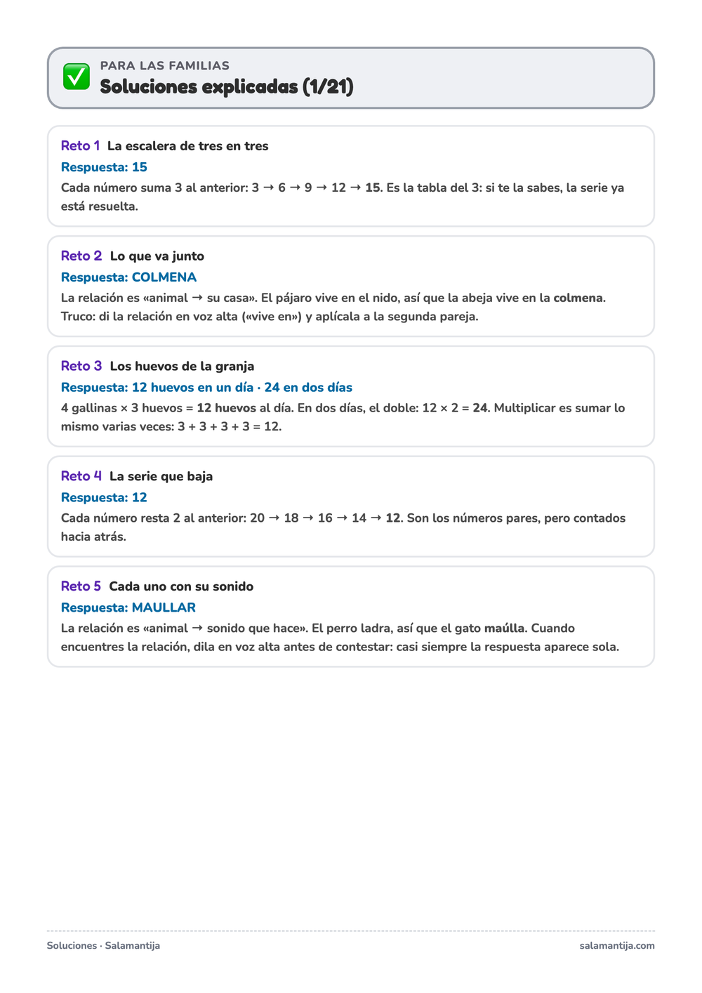 Soluciones razonadas paso a paso